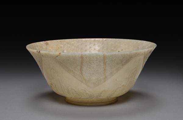 Bowl, 1662-1722. China, Qing dynasty (1644-1911), Kangxi reign (1661-1722). Jade; overall: 16 cm (6