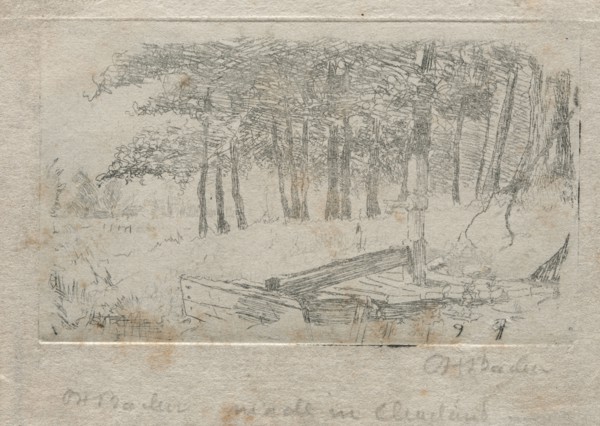 Sketch from Nature, 1879. Otto H. Bacher (American, 1856-1909). Etching