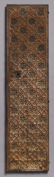 Pair of Doors (right door), early 1400s. Spain, early 15th century. Gilded and painted wood (pine);