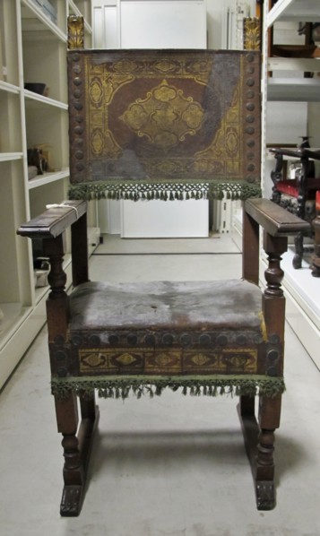 Armchair, 1600s. Italy, 17th century. Walnut; overall: 136.5 x 66.4 x 65.4 cm (53 3/4 x 26 1/8 x 25