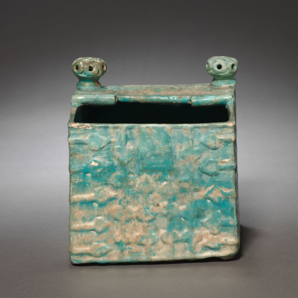 Casket, Late 12th-13th Century. Syria (Raqqa), Ayyubid Period. Fritware with molded design under
