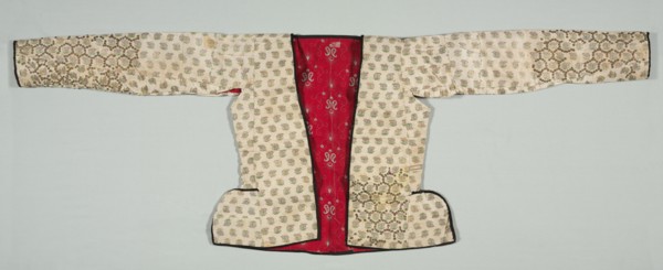 Jacket, 1700s. Iran, 18th century. Silk taffeta, brocaded; overall: 52 x 147.3 cm (20 1/2 x 58 in.)