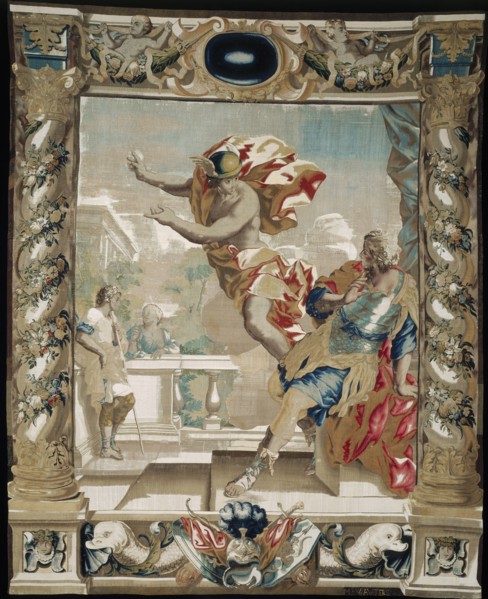 Mercury tells Aeneas to Leave Carthage, 1679. Giovanni Francesco Romanelli (Italian, 1610-1662),