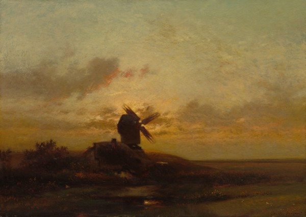 The Windmill, late 1850s. Jules Dupré (French, 1811-1889). Oil on fabric; framed: 80 x 106.5 x 7.5