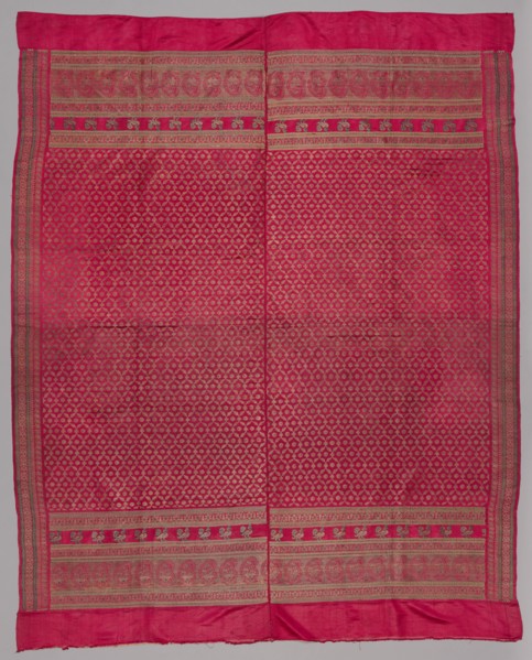 Gold Brocade, 1800s. India, 19th century. Brocade; silk and metal; overall: 196.2 x 158.8 cm (77