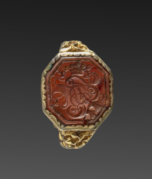 Seal Ring, 1700s. Germany, 18th century. Gilded metal; diameter: 2.1 cm (13/16 in.).