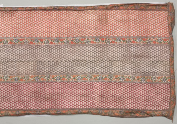Sash, 1700s. Iran, 18th century. Silk taquete, brocaded; overall: 269.3 x 59.7 cm (106 x 23 1/2 in