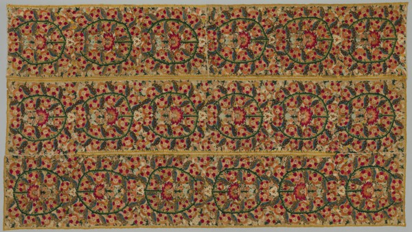 Four Borders from a Bedspread, 1700s. Greece, Epirus, Yaninna, 18th century. Embroidery: silk on
