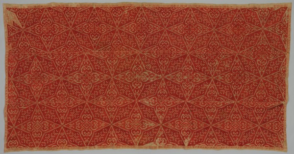 Bed Curtain, 1700s. Greece, Cyclades Islands, Naxos, 18th century. Embroidery: silk on linen tabby