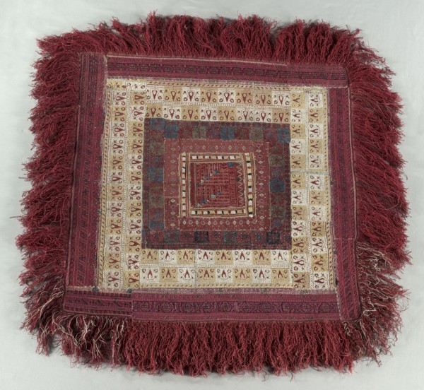 Embroidered Square, 1800s. Morocco, Berber ?, 19th century. Embroidery, silk; average: 137.2 x 137