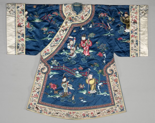 han Woman's Coat, later 1800s. China, late 19th century. Embroidery, silk and gold thread; overall: