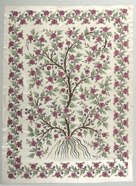Cover (or Hanging), c. 1899. India, late 19th century. Embroidery, silk; overall: 223.5 x 165.1 cm