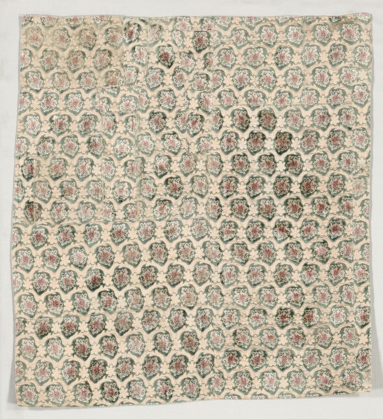 Velvet Segment, c. 1800. Italy, early 19th century. Velvet; overall: 77.5 x 71.1 cm (30 1/2 x 28 in