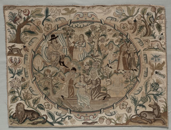 Embroidery au Petit Point, 1625 - 1649. England, 17th century, Charles I Period (1625-1649).