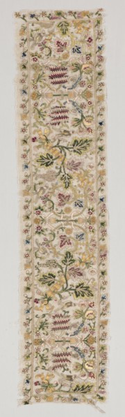 Altar Frontal (?), 1600s. Italy, 17th century. Embroidery; silk on linen; overall: 160.8 x 36 cm