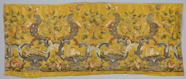 Embroidered Band, 1700s. Italy, 18th century. Embroidery; silk and metallic threads; overall: 89.6