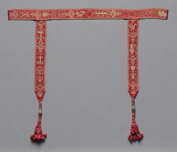 Knitted Bible Mark (One of Four), 18th-19th century. Spain, 18th-19th century. Knitted silk;