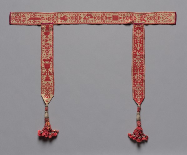 Knitted Bible Mark (Two of Four), 18th-19th century. Spain, 18th-19th century. Knitted silk;