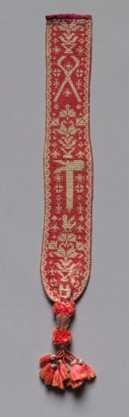 Knitted Bible Mark (Four of Four), 18th-19th century. Spain, 18th-19th century. Knitted silk;