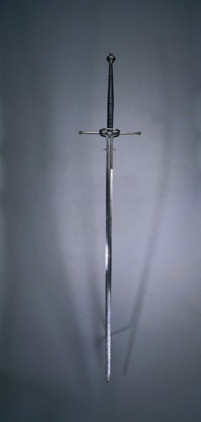 Two-Handed Sword, 1550-1600. Spain, Toledo (?), second half of 16th Century. Steel, wood and