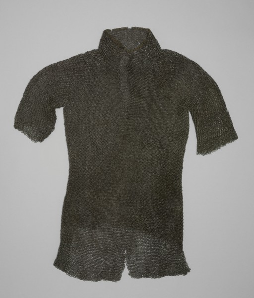 Hauberk, 1400s. European, 15th century. Riveted steel rings; close woven; overall: 110.5 cm (43 1/2