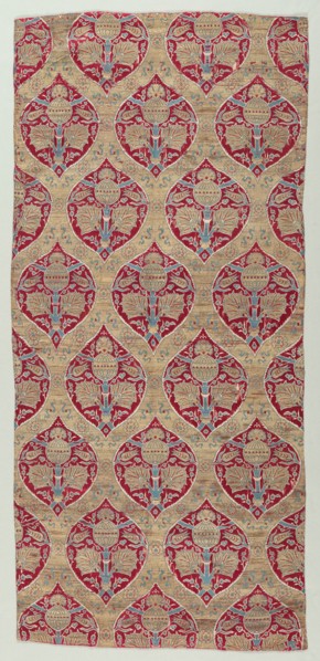 Silk and Gold Brocade Fragments, 1600-1650. Turkey, Bursa, first half of 17th century. Brocade;