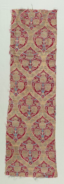 Silk and Gold Brocade Fragments, 1600-1650. Turkey, Bursa, first half of 17th century. Brocade;
