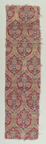 Silk and Gold Brocade Fragments, 1600-1650. Turkey, Bursa, first half of 17th century. Brocade;