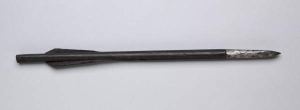 Crossbow Bolt, 1500s-1600s. Germany, 16th-17th century. Wood, leather, steel; average: 37.2 cm (14