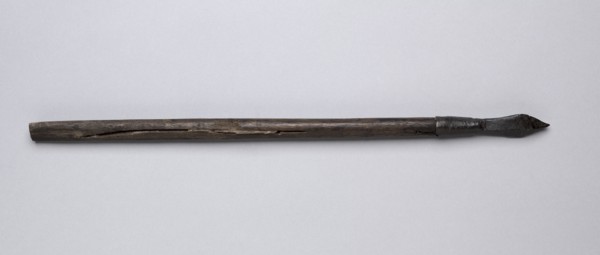 Crossbow Bolt, 1500s-1600s. Germany, 16th-17th century. Wood, leather, steel; average: 37.2 cm (14