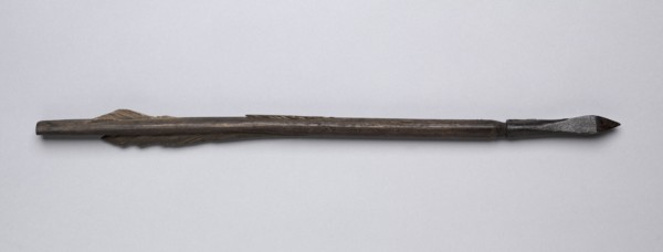 Crossbow Bolt, 1500s-1600s. Germany, 16th-17th century. Wood, leather, steel; average: 37.2 cm (14