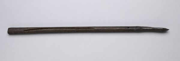Crossbow Bolt, 1500s-1600s. Germany, 16th-17th century. Wood, leather, steel; average: 37.2 cm (14