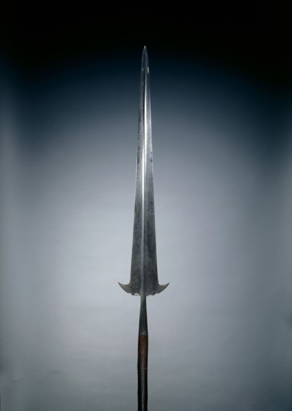 Partisan, c. 1550-1600. Italy, 16th century. Steel, etched; oval wood haft; overall: 236.2 cm (93