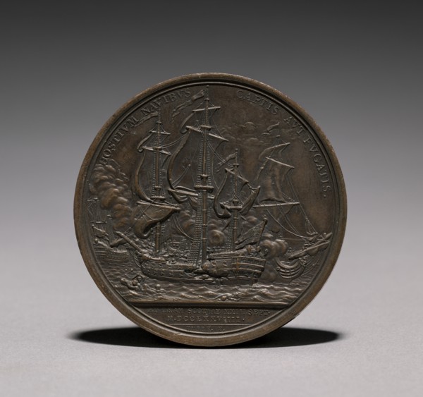 Medal: John Paul Jones (reverse). Jules Dupré (French, 1811-1889). Bronze; diameter: 5.8 cm (2 5/16