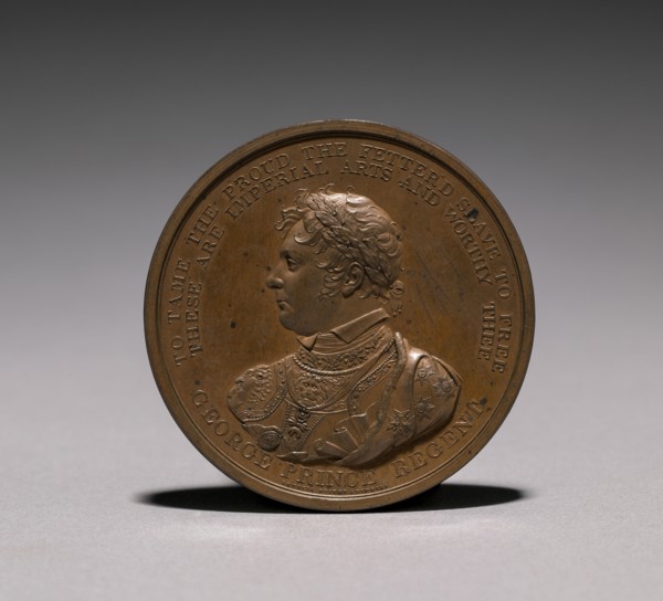 Medal: George, Prince Regent (obverse). Thomas Wyon (British, 1792-1817). Bronze; diameter: 5.1 cm