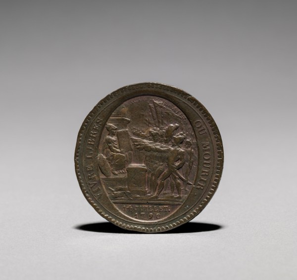 Medal:  Five Sols issued by Monneron Brothers, Paris, 1792. Jules Dupré (French, 1811-1889).