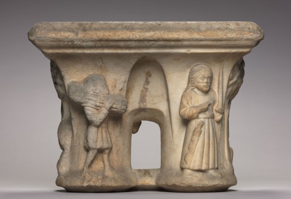 Engaged Capital, 1400s. Southern France, Abbey of Larreule, near Tarbes, 15th century. Limestone;