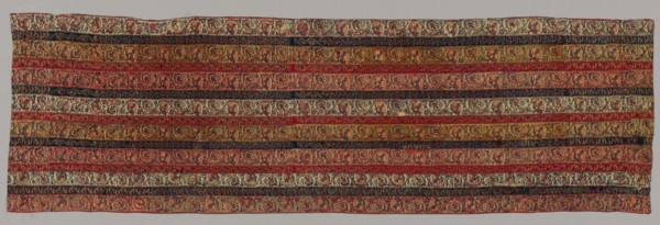 Fragment: Back of a Coat, after 1830. India, Kashmir, 19th century. Twill weave, brocaded; wool;
