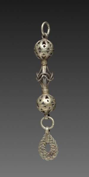 Button, 1800s. Balkans(?), 19th century. Silver; average: 8.3 cm (3 1/4 in.).