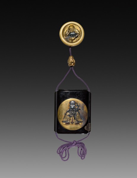 Inro, 19th century. Taishin (Japanese, 1829-1903). Lacquer; overall: 7 x 5.8 cm (2 3/4 x 2 5/16 in