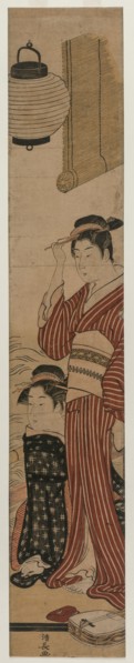 Two Geisha on a Balcony, 1782. Torii Kiyonaga (Japanese, 1752-1815). Color woodblock print; sheet: