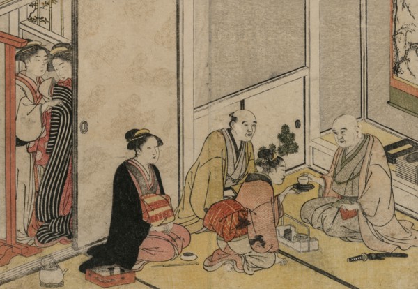 Interior Scene. Katsukawa Shunsho (Japanese, 1726-1792). Color woodblock print; sheet: 17.8 x 25.8