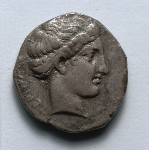 Stater: Head of Nymph (obverse), after 400 BC. Greece, Terina, after 5th century BC. Silver;