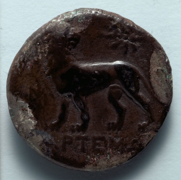 Tetradrachm: Lion Standing, Looking Back at Star  (reverse), 350-190 BC. Greece, Miletus, 4th-2nd