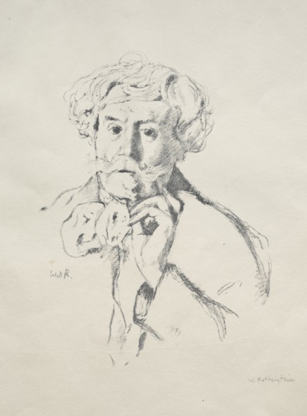Edmond de Goncourt, 1897. William Rothenstein (British, 1872-1945). Lithograph