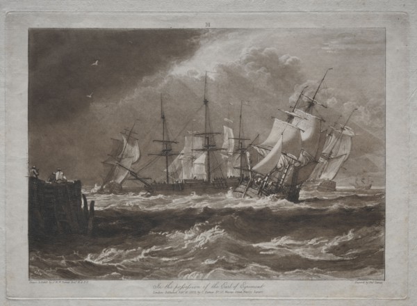 Liber Studiorum:  Ships in a Breeze. Joseph Mallord William Turner (British, 1775-1851). Etching
