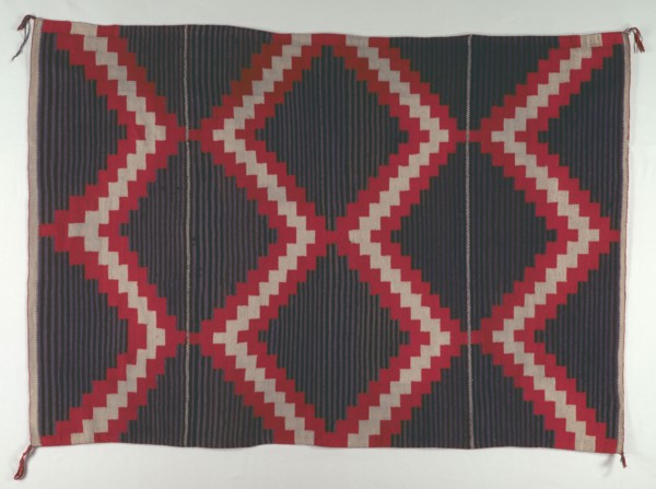 Hubbell Revival-style Rug with Moki (Moqui) Stripes, c. 1890-1910. America, Native North American,