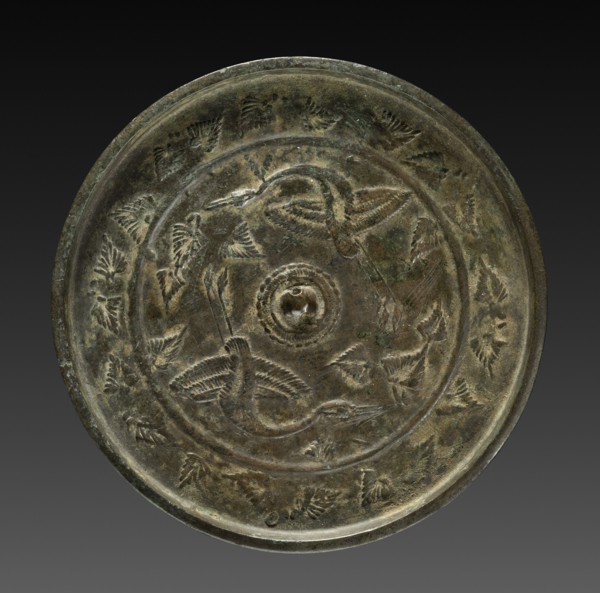 Mirror, 794-1185. Japan, Heian Period (794-1185). Bronze; diameter: 12.2 cm (4 13/16 in.).