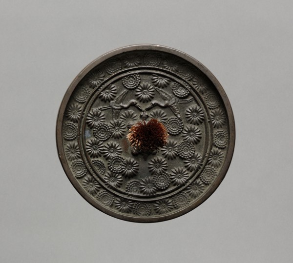 Mirror, 1400s-1500s. Japan, Muromachi Period (1392-1573). Bronze; diameter: 11.8 cm (4 5/8 in.).