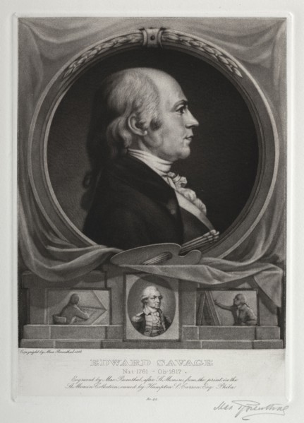 Edward Savage, 1899. Max Rosenthal (American, 1833-1918). Mezzotint